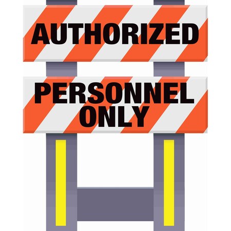 Vestil Folding Barricade, Corrugated Plastic, 36.75 Height, 16 Length, 3, Orange FSB-3832-OR-003